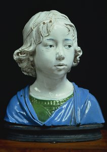 Busto di un ragazzo (terracotta smaltata)